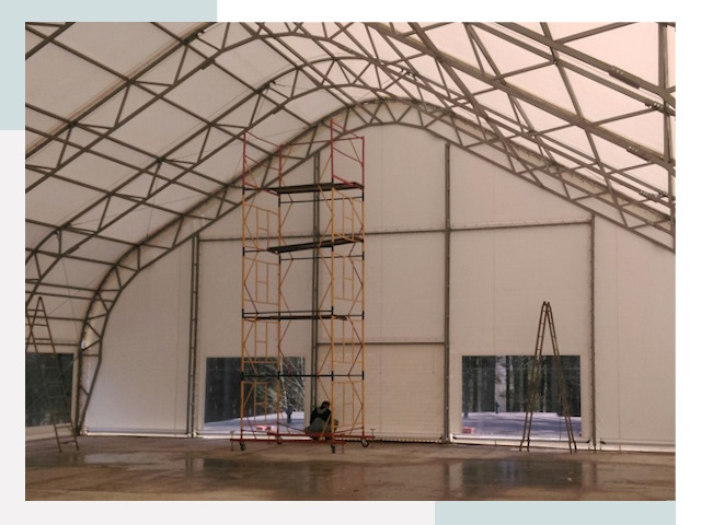 Шатровые ангары в Тольятти