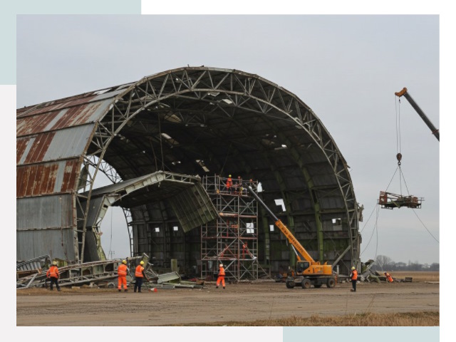 Демонтаж ангаров в Тольятти